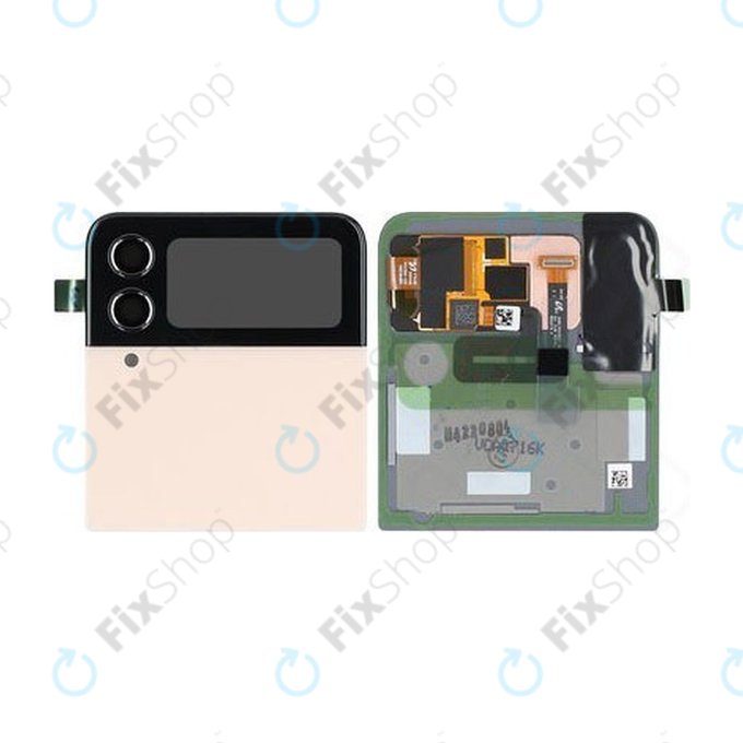 Schermo per Samsung Z Flip 4 F721B, Pink Gold, Vetro touch con cornice, External, GH97-27947C, Genuine Service Pack