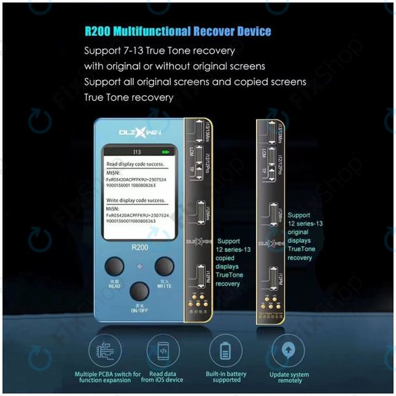 Programmatore per ripristino True Tone per iPhone serie 8 - 13, DLZ WIN DL R200
