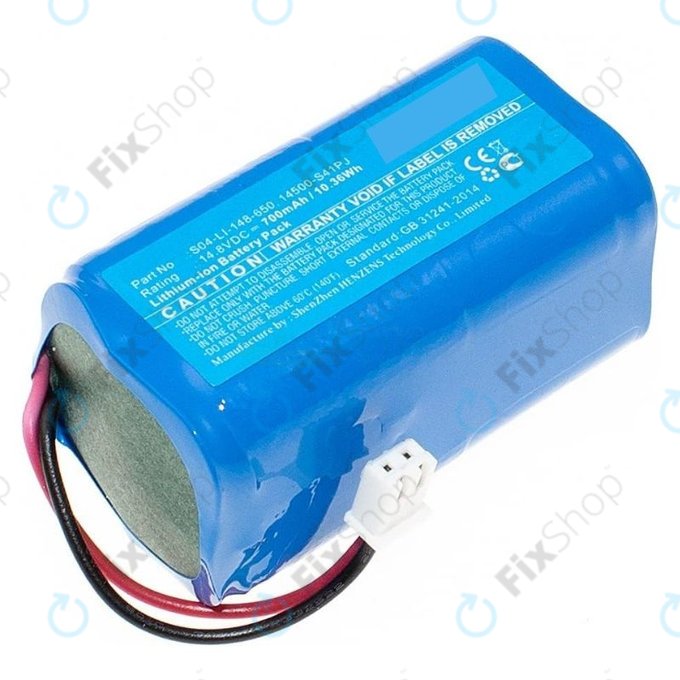 Batteria per Ecovacs Winbot W-seriess, S04-LI-148-650, 14500-S41PJ, Li-Ion, 700mAh, 14.8V