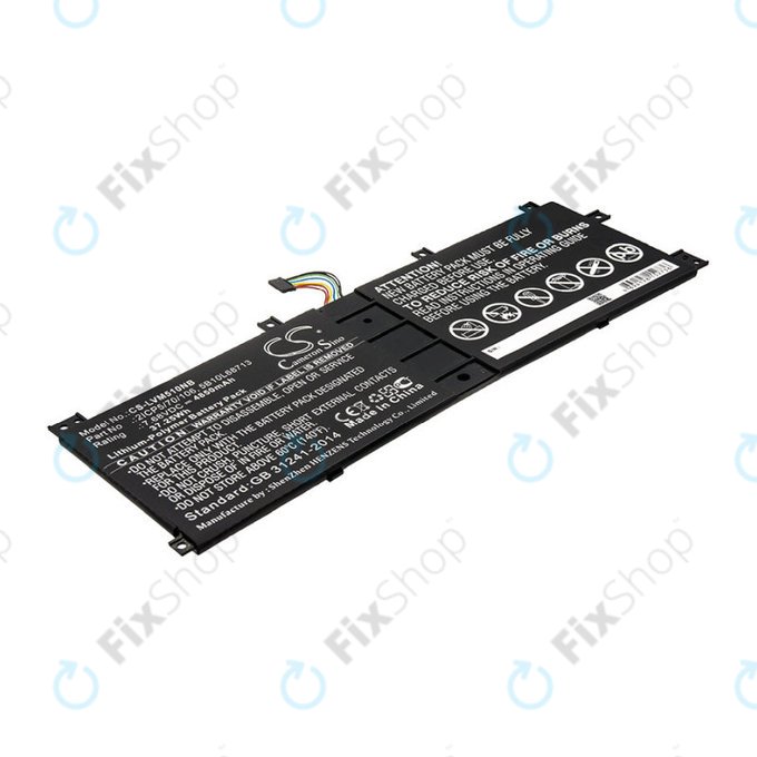 Batteria per Lenovo IdeaPad Miix 510, Miix520, Miix 5 Pro, 2ICP5/70/106, Li-Pol, 4850mAh, 7.68V, HQ