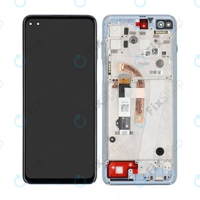 Schermo per Motorola Moto G100 XT2125, Iridescent Sky, Vetro touch con cornice, 5D68C18073, Genuine Service Pack