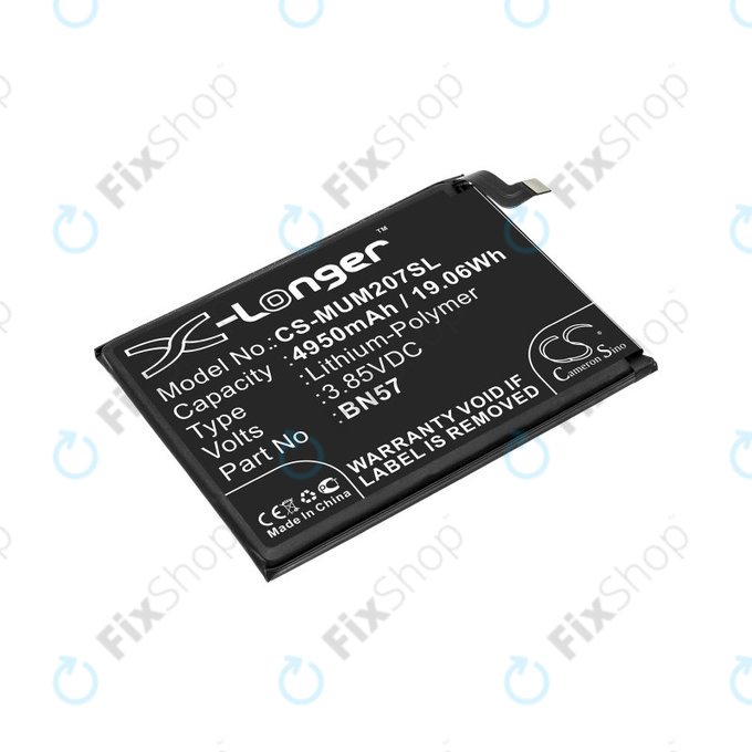 Batteria per Xiaomi Poco X3 NFC M2107J20CG, 4950mAh, Li-Pol, 3.85 V, BN57, HQ