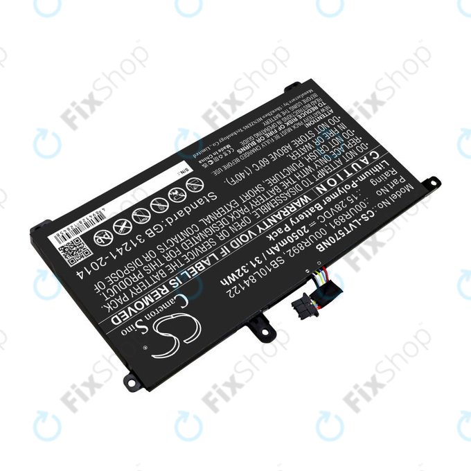 Batteria per Lenovo ThinkPad P51s, P52s, T570, T580, 00UR891, Li-Pol, 2050mAh, 15.28V, HQ