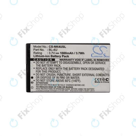 Batteria per Nokia 3120 Classic, BL-4U, 1000mAh, HQ