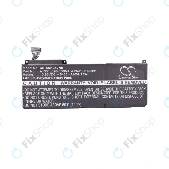 Batteria A1331 per MacBook 13" A1342 (Late 2009 - Mid 2010), 5400mAh, HQ