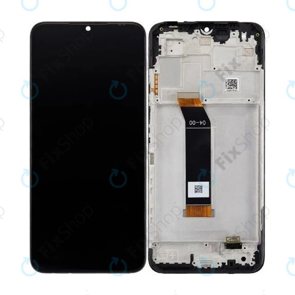 Schermo per Xiaomi Poco M4 5G 22041219PG, Power Black, Vetro touch con cornice, 560005L19P00, Genuine Service Pack