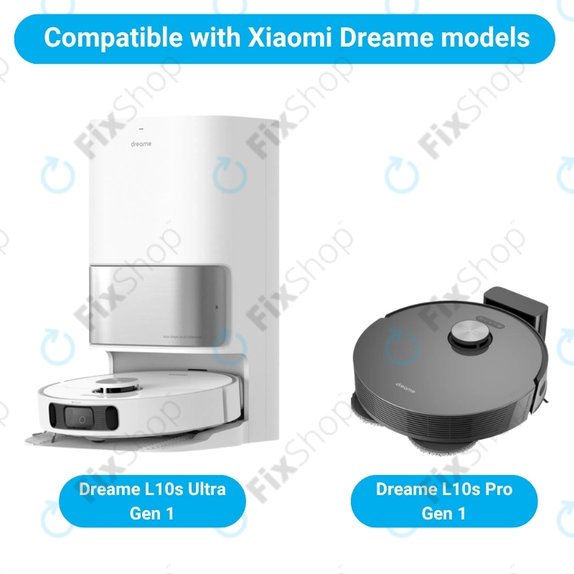 Set di ricambio per Xiaomi Dreame L10s Ultra, Xiaomi Dreame L10s Pro (1x spazzola principale, 2x filtro, 2x spazzola laterale, 4x panno lavapavimenti, 2x sacchetto raccoglipolvere)