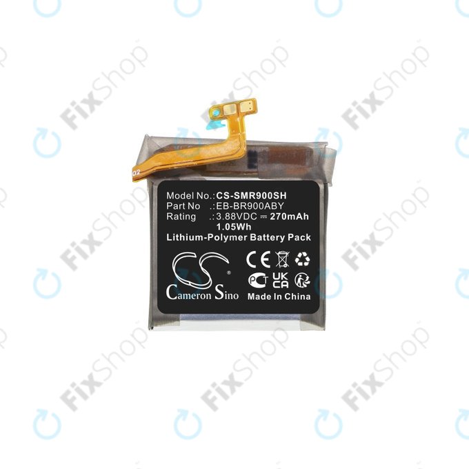 Batteria per Samsung Galaxy Watch 5 40mm, 270mAh, Li-Pol, 3.88V, EB-BR900ABY, HQ, 270mAh, EB-BR900ABY