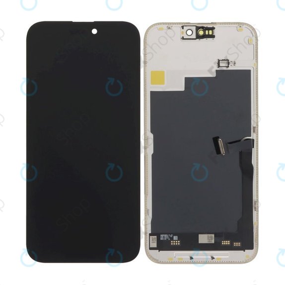 Schermo Soft OLED 120Hz per iPhone 15 Pro Max, Vetro touch con cornice, FixPremium