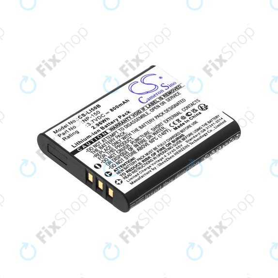 Batteria per Olympus MJU, Casio Exilim, Kodak PIXPRO, NP-150, Li-Ion, 800mAh, 3.7V, HQ