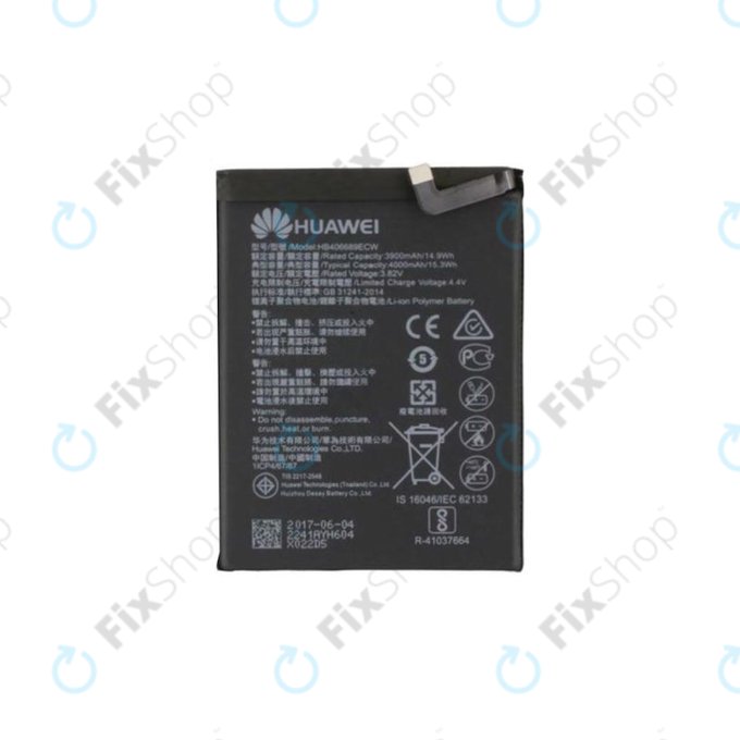 Batteria per Huawei Y9 (2018), Y7 (2019), HB406689ECW, 24022860, 24022692, 24022241, 4000mAh, Genuine Service Pack