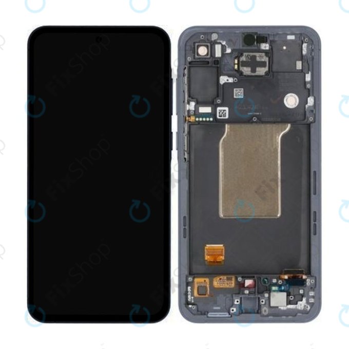 Schermo OLED per Samsung A55 A556B, Awesome Navy, Vetro touch con cornice