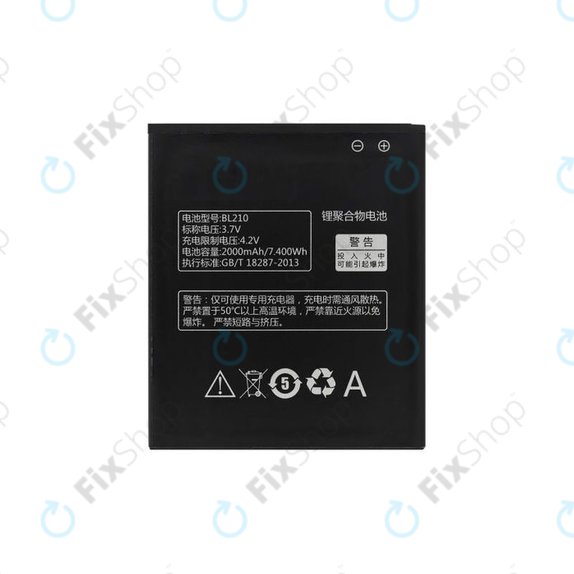 Batteria per Lenovo A536, S820, S650, BL210, 2000mAh