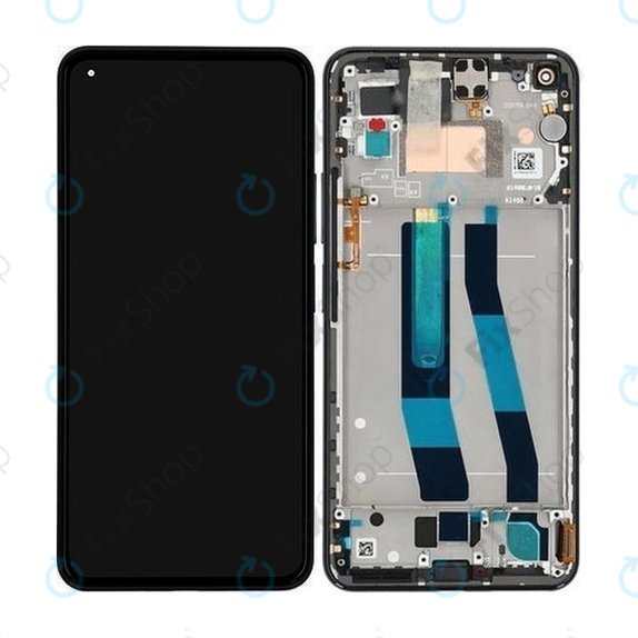 Schermo per Xiaomi Mi 11 Lite 5G, Truffle Black, Vetro touch con cornice, 56000200K900, 56000K00K900, Genuine Service Pack