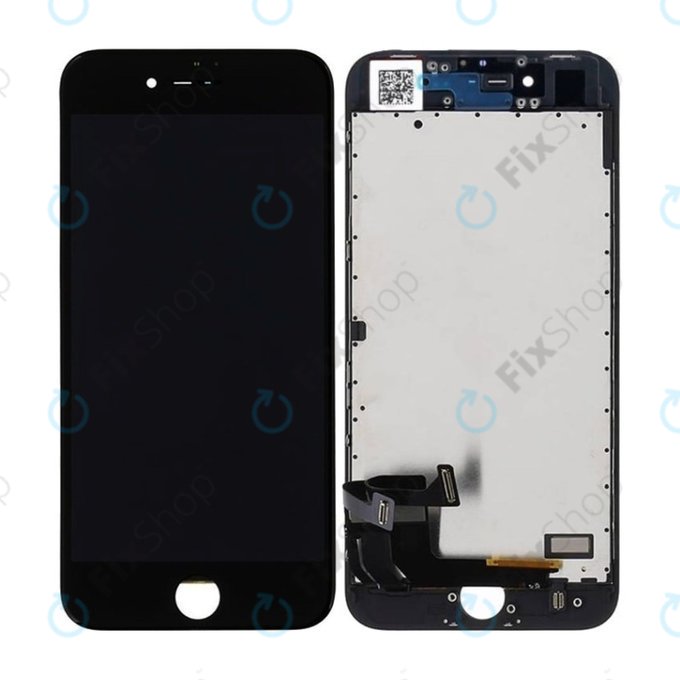 Schermo In-Cell per iPhone 8, SE (2020), SE (2022), Black, Vetro touch con cornice, FixPremium