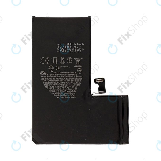 Batteria per iPhone 15 Pro, A3011, 3274mAh, Service Pack