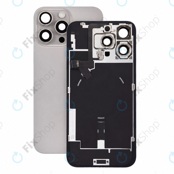 Vetro scocca posteriore per iPhone 16 Pro Max, Natural Titanium, Pulled A
