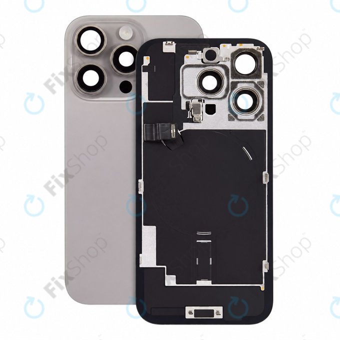 Vetro scocca posteriore per iPhone 16 Pro, Natural Titanium, Pulled A