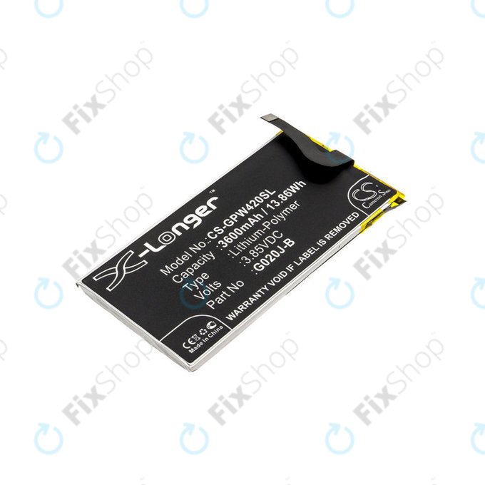 Batteria per Google Pixel 4 XL, 3600mAh, Li-Pol, 3.85 V, G020J-B, HQ