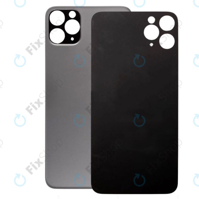 Vetro scocca posteriore con fGold fotocamera più grande per iPhone 11 Pro Max, Space Gray