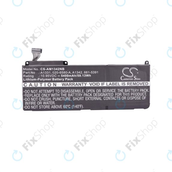 Batteria A1331 per MacBook 13" A1342 (Late 2009 - Mid 2010), 5400mAh, HQ