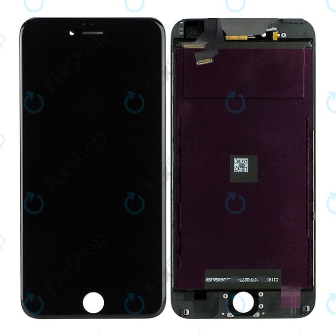Schermo per iPhone 6 Plus, Black, Vetro touch con cornice