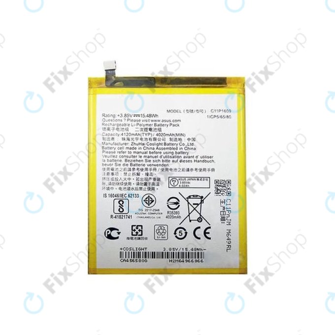 Batteria per Asus Zenfone 3 Max ZC553KL (X00DD), C11P1609, 4120mAh