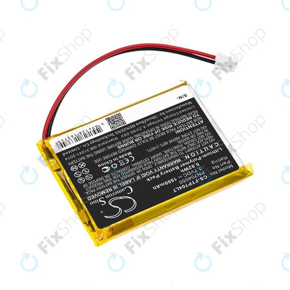 Batteria per Fatboy Edison the Petit, LED Table Lamp Edison, PN704050, Li-Pol, 1600mAh, 3.7V, HQ
