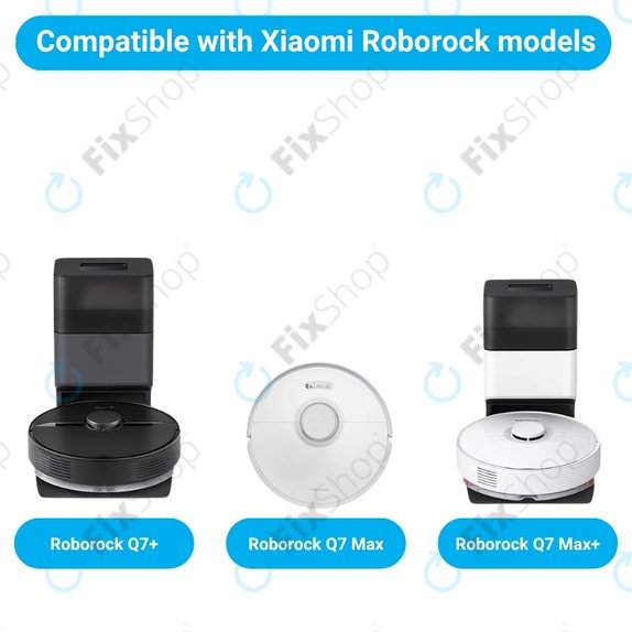 Set di ricambio per Xiaomi RobGoldck Q7+, Q7 Max, Q7 Max+ (1x spazzola principale, 2x filtro, 2x spazzola laterale - White)