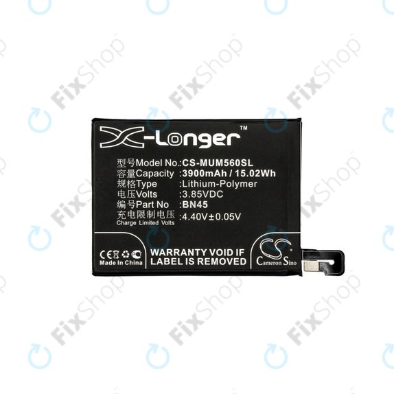 Batteria per Xiaomi Redmi Note 5, Redmi Note 5 Pro, 3900mAh, Li-Pol, 3.85 V, BN45, HQ