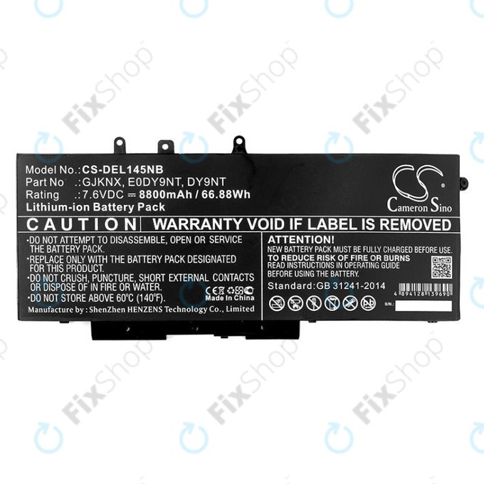 Batteria per Dell Latitude 14 5490, Latitude 14 5491, 00JWGP, Li-Ion, 8800mAh, 7.6V, HQ