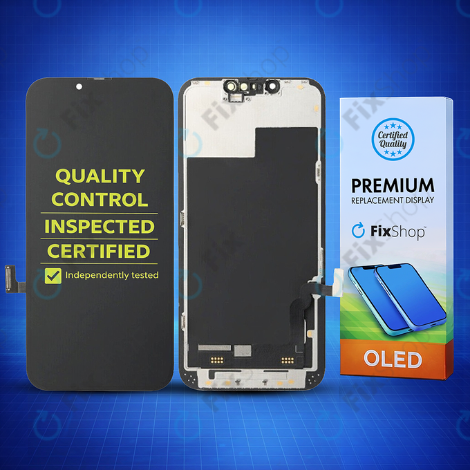 Schermo Soft OLED per iPhone 13, Vetro touch con cornice, FixPremium
