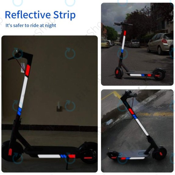 Adesivi riflettenti A per Xiaomi Mi Electric Scooter 1S, 2 M365, Essential, Pro, Pro 2