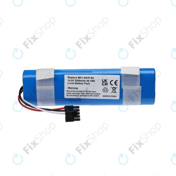 Batteria per Xiaomi Mi Robot Vacuum Mop Pro (P), 2 (Mijia 2C), Viomi V2 Pro, Proscenic LDS M7, STYJ02YM, MH1-4S1P-SC, Li-Ion, 3200mAh, 14.8V