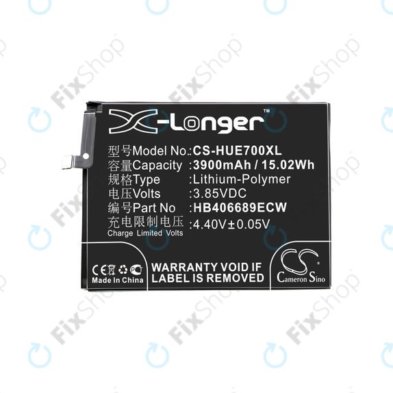 Batteria per Huawei Y7, HB406689ECW, Li-Pol, 3.85V, 3900mAh, HQ