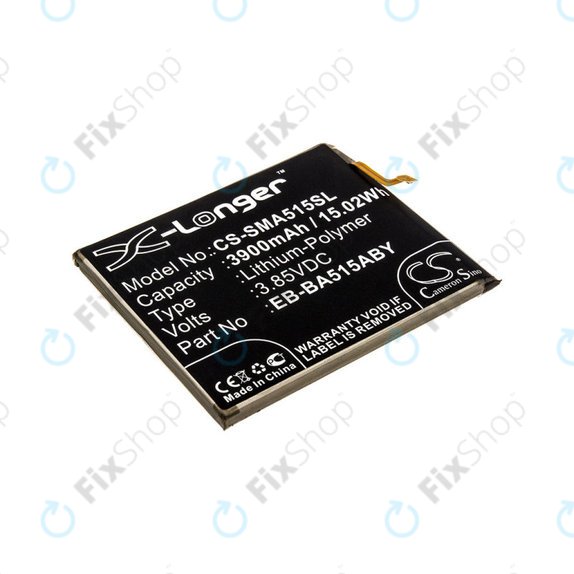 Batteria per Samsung A51 A515F, 3900mAh, Li-Pol, 3.85 V, EB-BA515ABY, HQ