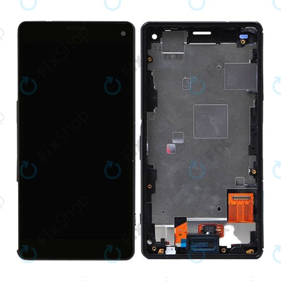 Schermo per Sony Xperia Z3 Compact D5803, Black, Vetro touch con cornice
