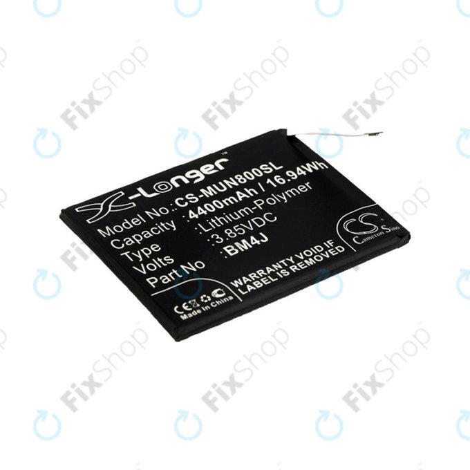 Batteria per Xiaomi Redmi Note 8 Pro, 4400mAh, Li-Pol, 3.85 V, BM4J, HQ