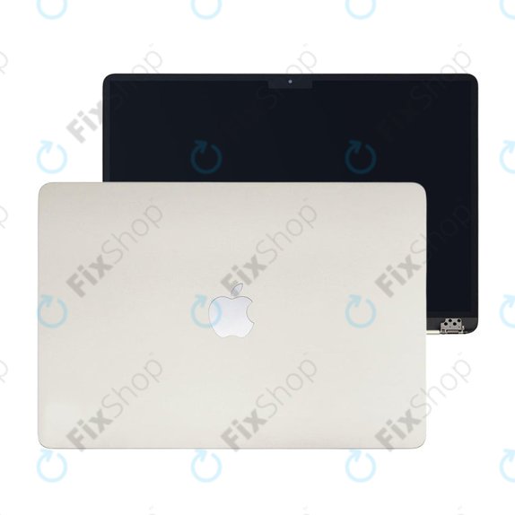 Schermo LCD per MacBook Air 15", A3114 (2024), con vetro frontale e copertura, Starlight, 661-40261, Genuine Apple