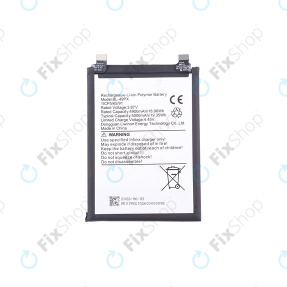 Batteria per Infinix Hot 30 5G X6832, 6000mAh