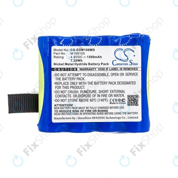 Batteria per Edan Cs-01, Edan H100, Edan H100b, Edan H100n, 4XNR49AA1500P, Ni-MH, 1500mAh, 4.8V, HQ