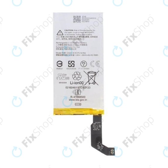 Batteria per Google Pixel 4, G020I-B, G823-00148-01, 2800mAh, Genuine Service Pack