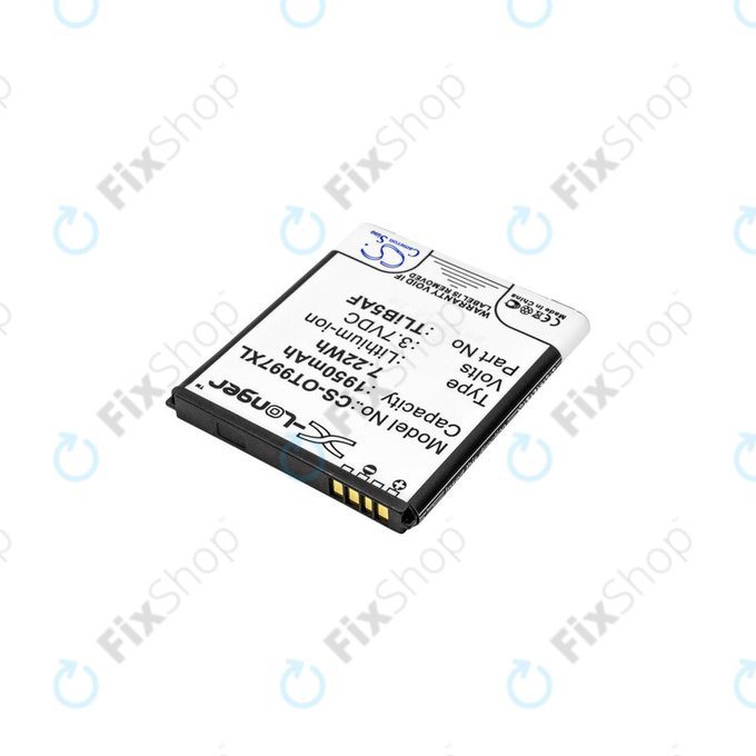 Batteria per Alcatel One Touch 997, X Pop, TCL S710, S800, TLiB5AF, Li-Ion, 1950mAh, 3.7V, HQ