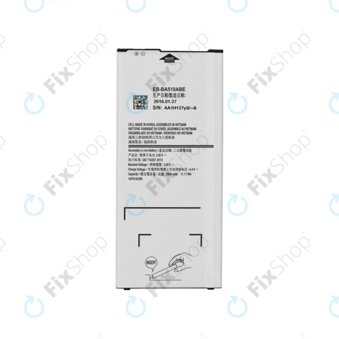 Batteria per Samsung A5 A510F (2016), EB-BA510ABE, 2900mAh