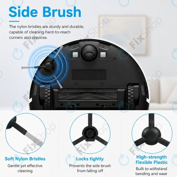 Set di ricambio per Xiaomi Dreame D9 Max Gen2, D10s, D10s Pro (2x spazzola principale, 4x filtro, 4x spazzola laterale - Black)