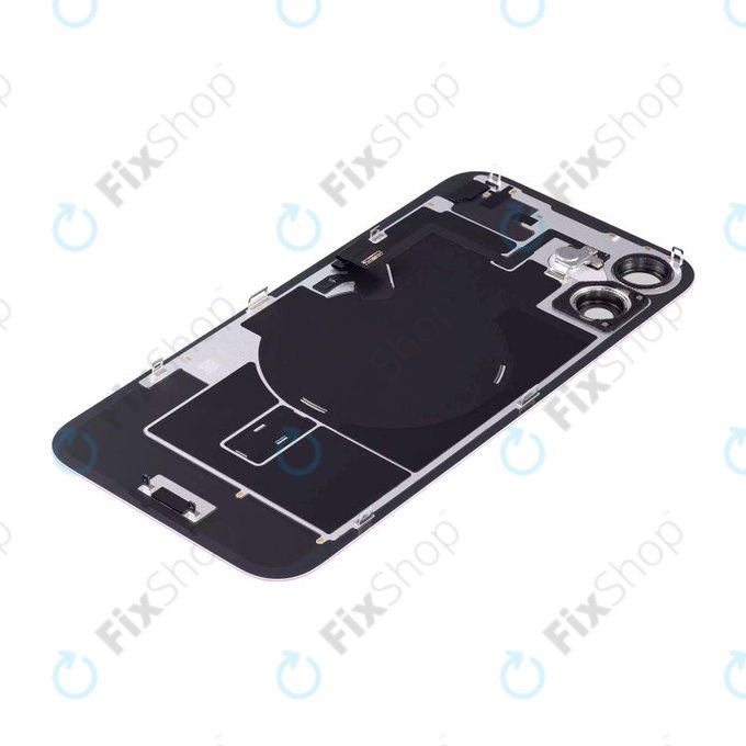 Vetro scocca posteriore per iPhone 16, Pink, con lente fotocamera, piastra metallica e magnete MagSafe