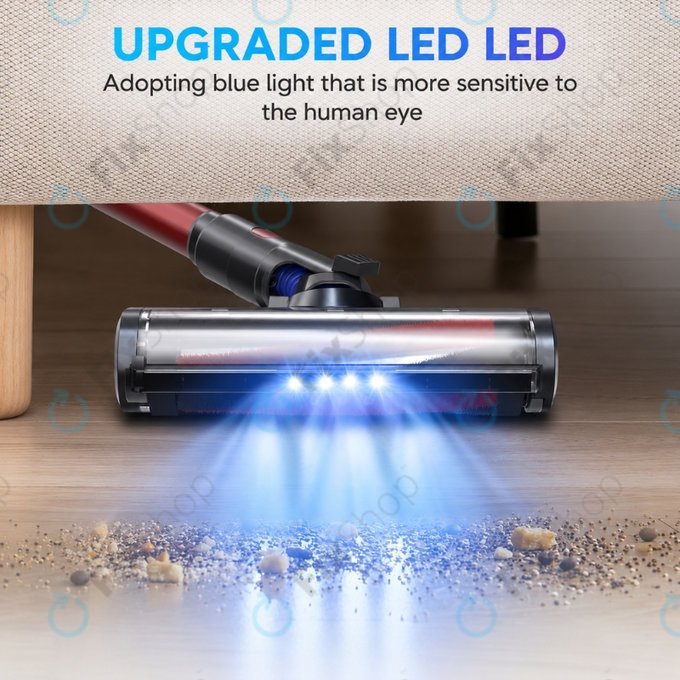 Spazzola pavimenti con luce LED per Dyson seriess V, Outsize