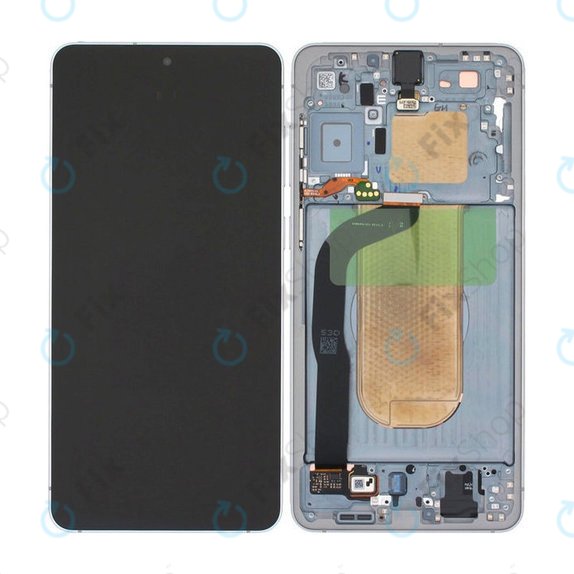 Schermo OLED per Samsung S25 Edge, Titanium Silver, Vetro touch con cornice