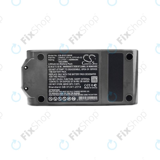 Batteria per Dyson V11, 299820, SV14, 970145-02, Li-Ion, 4200mAh, 25.2V, HQ