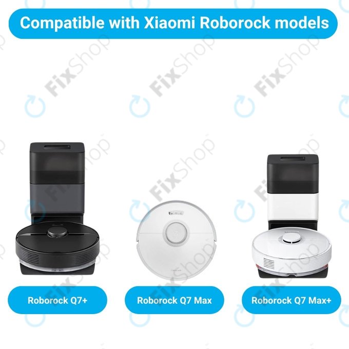 Set di ricambio per Xiaomi RobGoldck Q7+, Q7 Max, Q7 Max+ (1x spazzola principale, 2x filtro, 2x spazzola laterale - White)